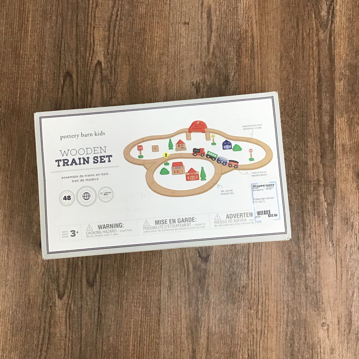 Pottery barn wooden train set-this item does NOT ship
