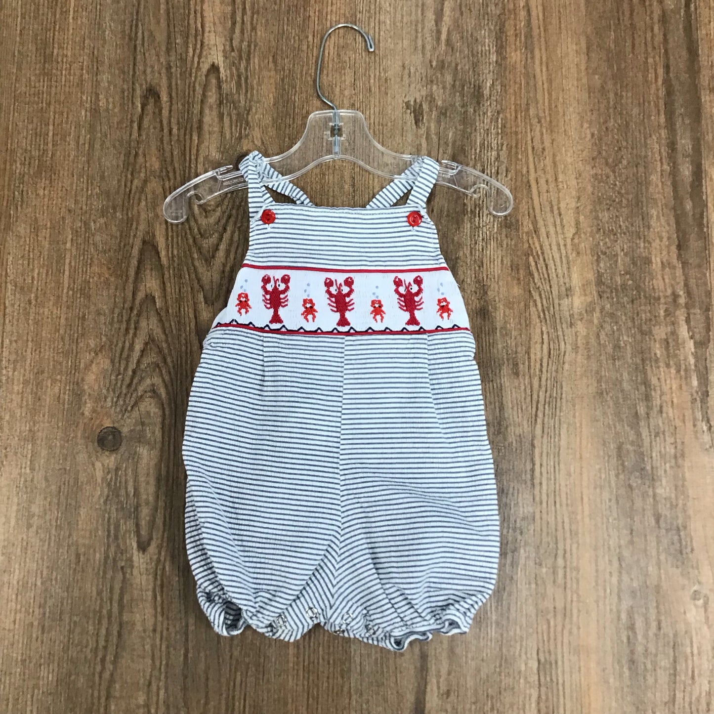 Lulu Bebe Smocked Infant Size 9 Month Smocked Romper