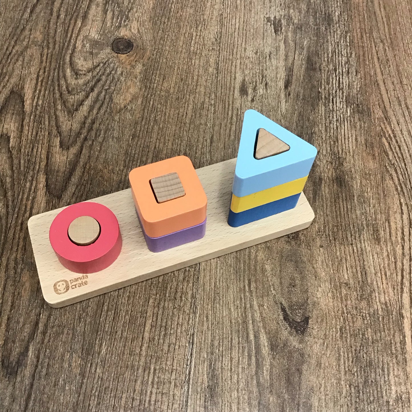Panda Crate Stacking Wood Puzzle
