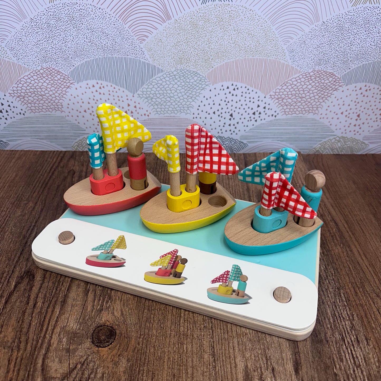 Wood Sailboat Puzzle Toy "Dosen't Ship" Local Pickup Only