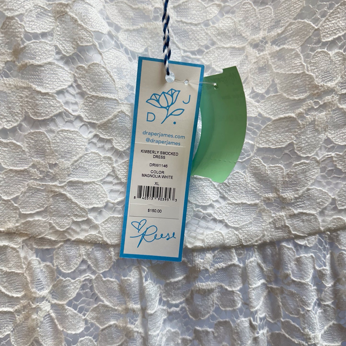 NEW Draper James Size XL Maternity White Lace Dress