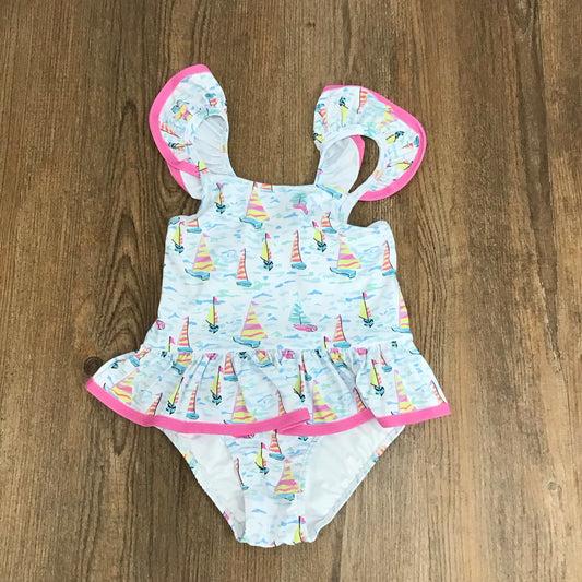 Classical Whimsy Smocked Swimsuit Size 7