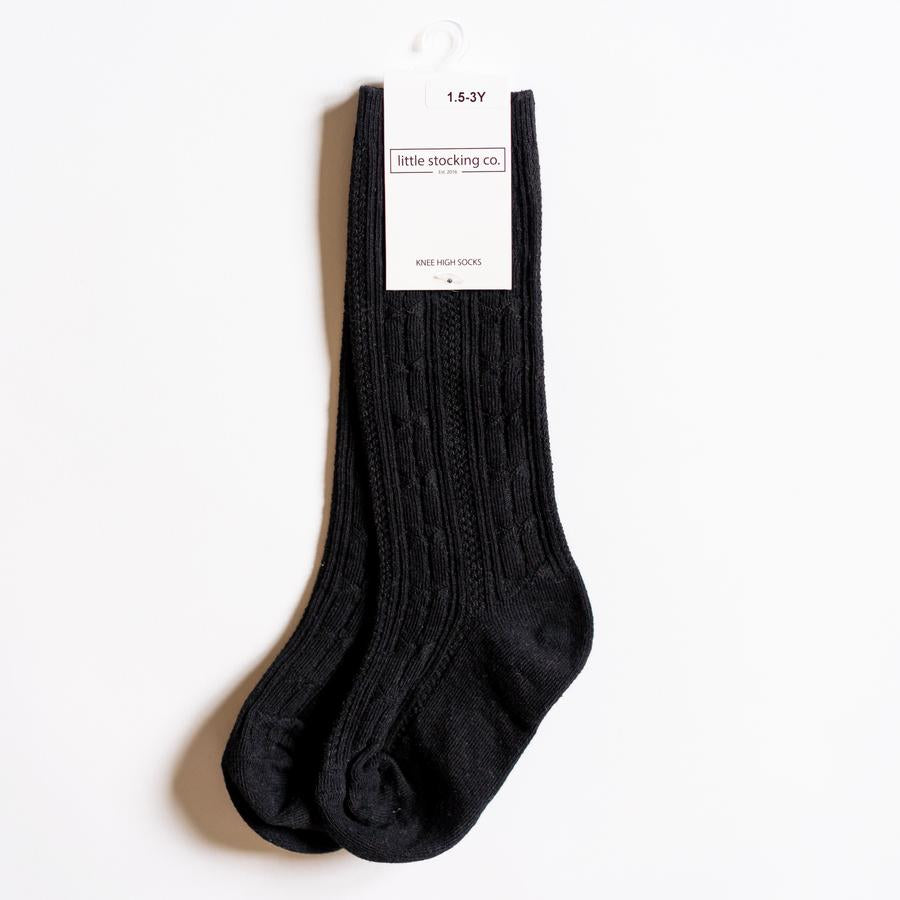 Black Knee High Socks Size 0-6M