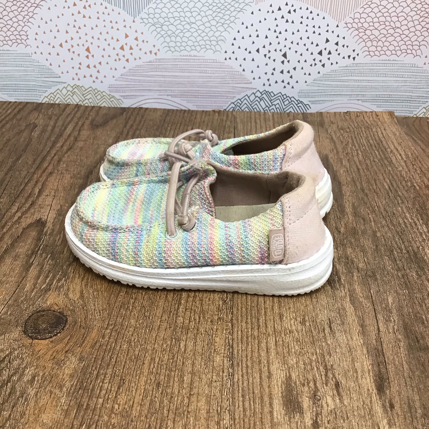 Hey Dude Size 7c Pastel Rainbow Shoes