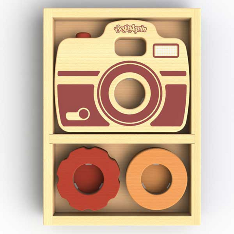 Begin Again Wood Shutterbug Camera