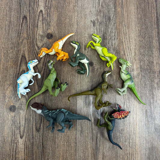 9 assorted Jurassic World Dinosaurs