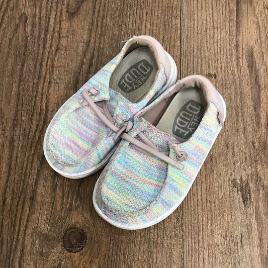 Hey Dude Size 7c Pastel Rainbow Shoes
