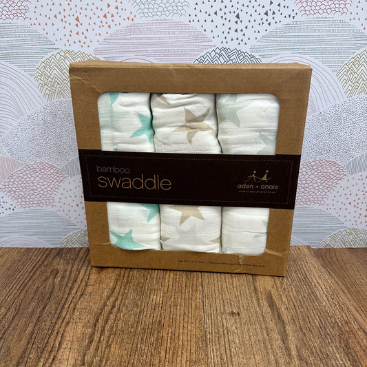 NEW Aden & Anais 3 Pack Muslin Swaddle Blankets