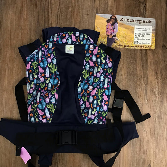 Kinderpack baby carrier With Cactus Design With Plus Size Strap