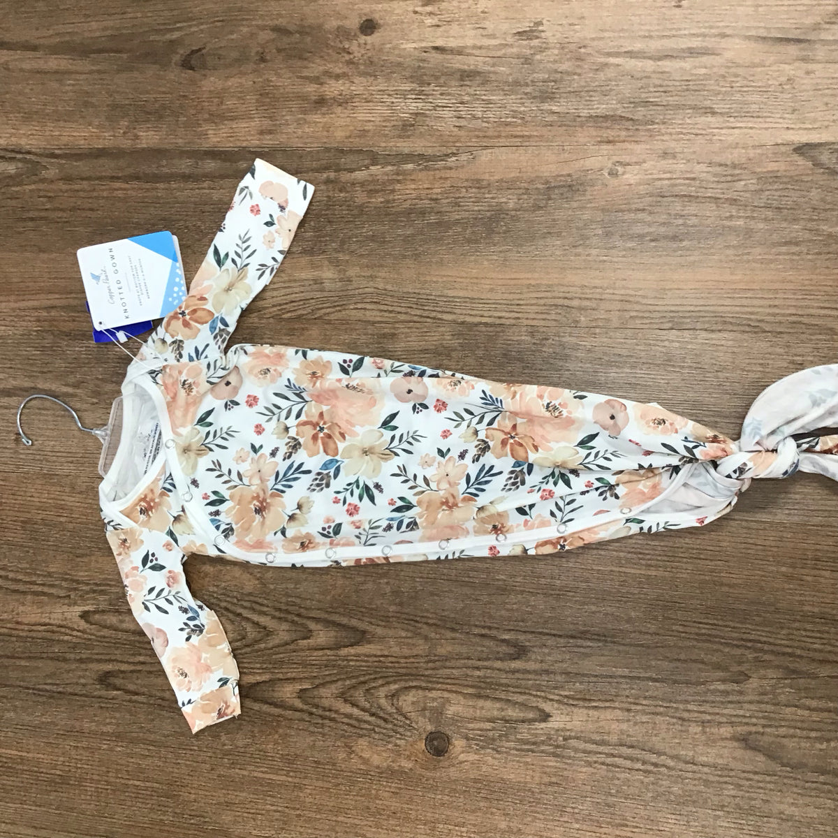 New Copper Pearl Infant Size NB Sleeper with Flowers