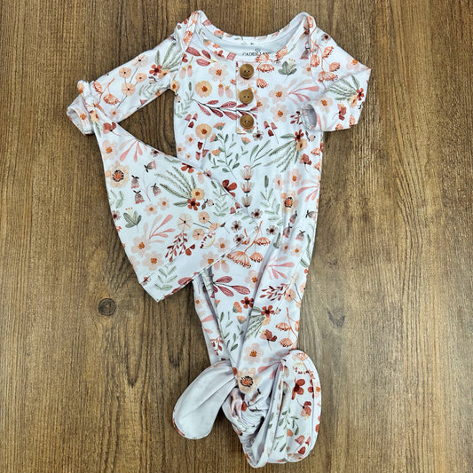 Caden Lane Infant Size 0-3 Month Floral Gown