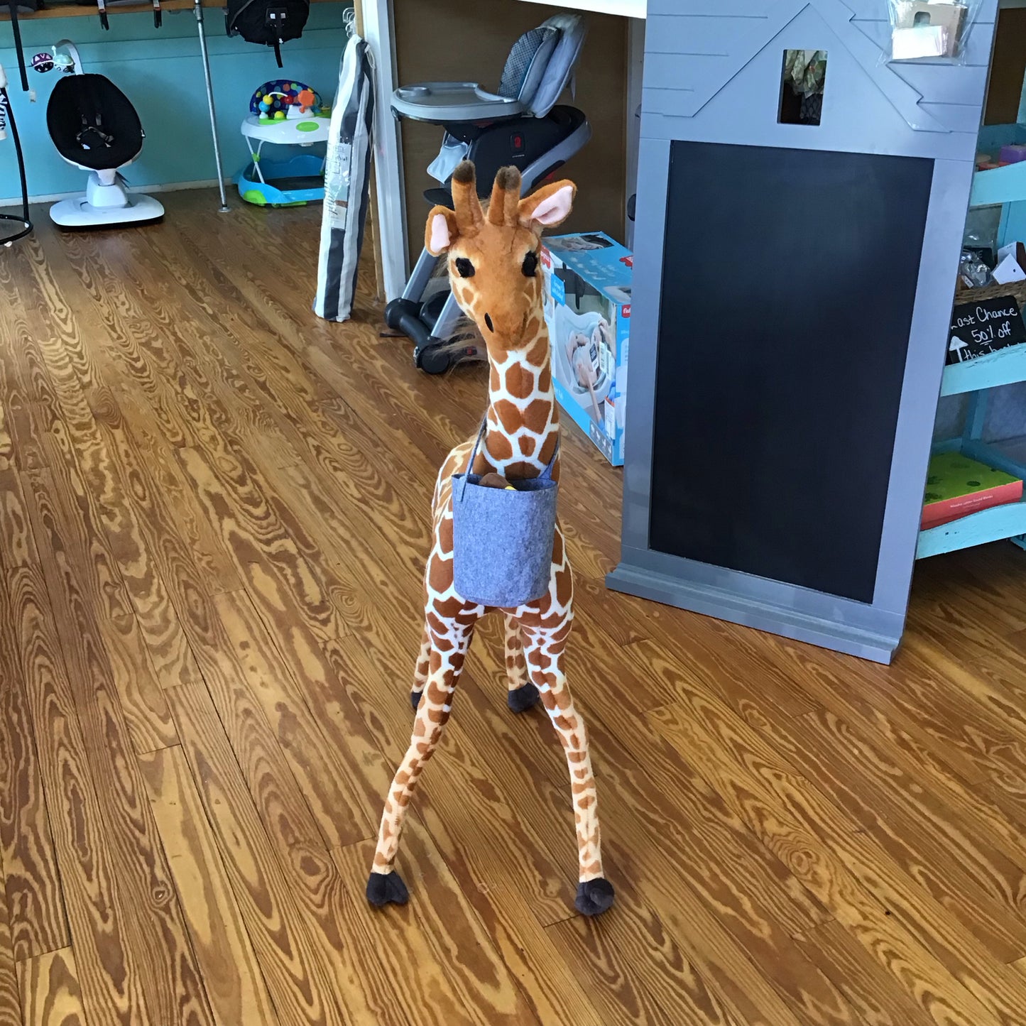 Brinjoy giraffe and bird bucket-this Does NOT ship