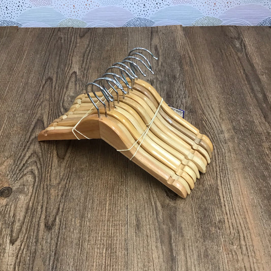 10 Wooden Hangers - This Item Does NOT Ship
