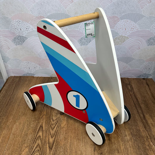 Hape Racing Stripes Wooden Push Walker DOES NOT SHIP