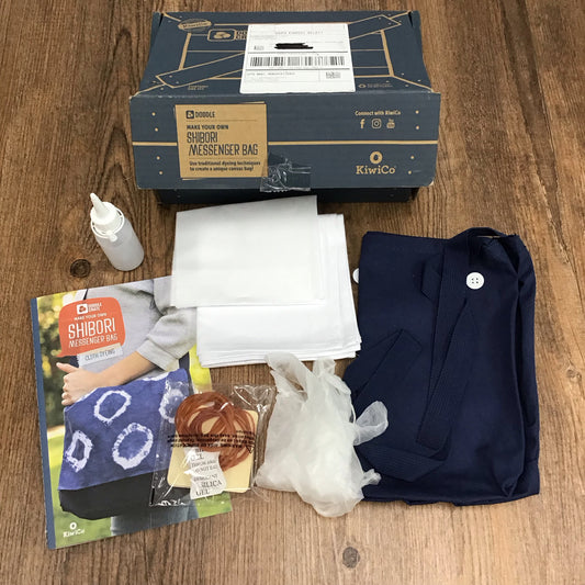 KiwiCo Doodle Crate- Shibori Messenger Bag