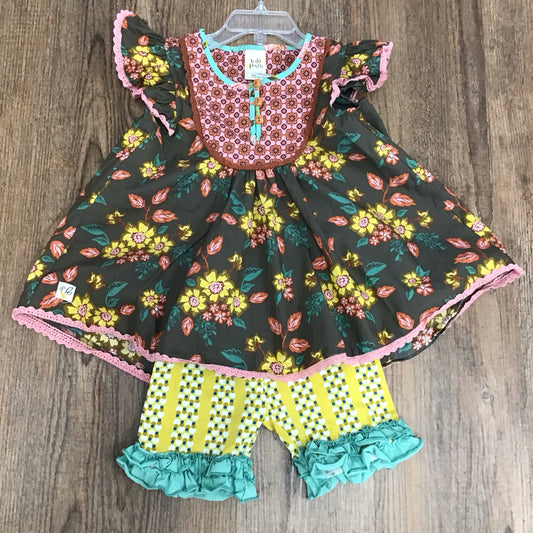 Wild Flowers Kids Size 4/4T Two Piece Outfit
