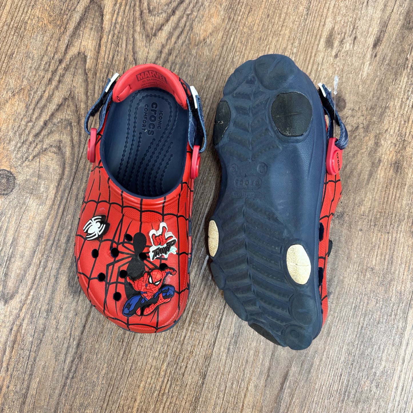 Kids Spiderman Crocs Sizes 12