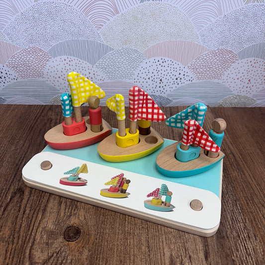 Wood Sailboat Puzzle Toy "Dosen't Ship" Local Pickup Only