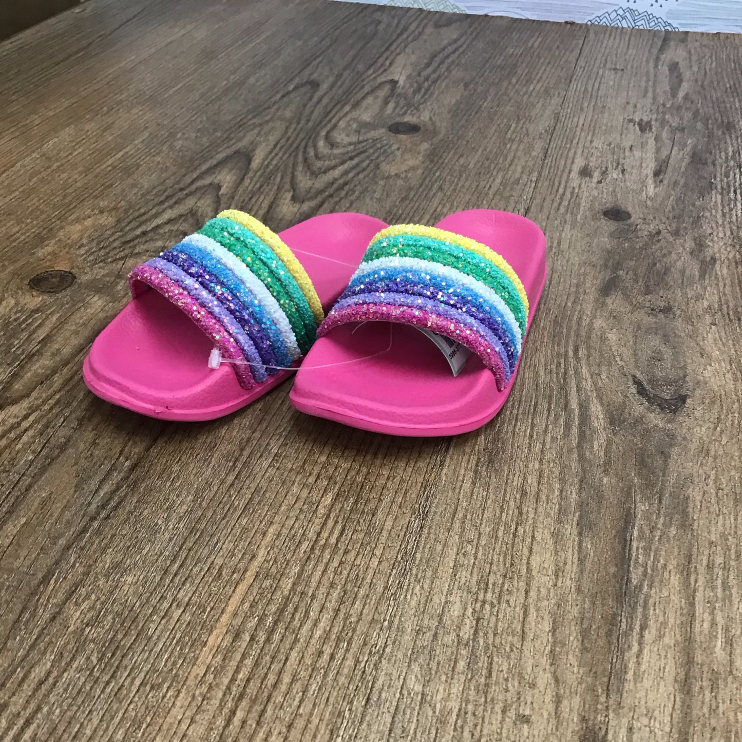 Hatley Glitter Slides Size 8
