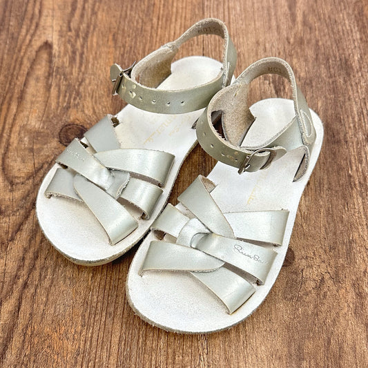 Salt Water Silver Sandals Size 8