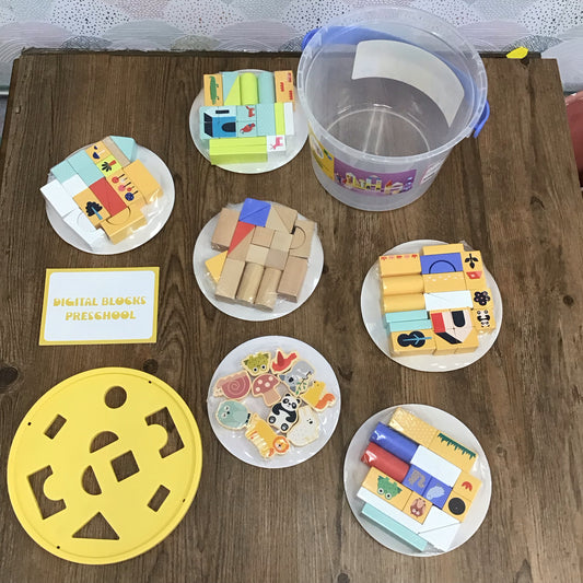 Giggle Scape Toy- Wooden Stacking Blocks Set- Item Does NOT Ship