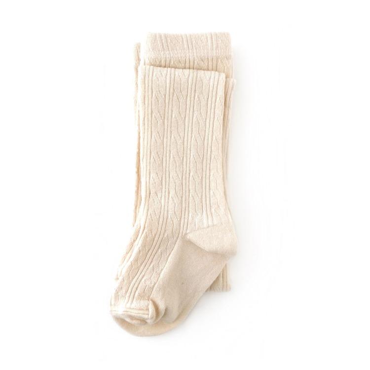 Cable Knit Tights Size 1yr - 2yr Vanilla