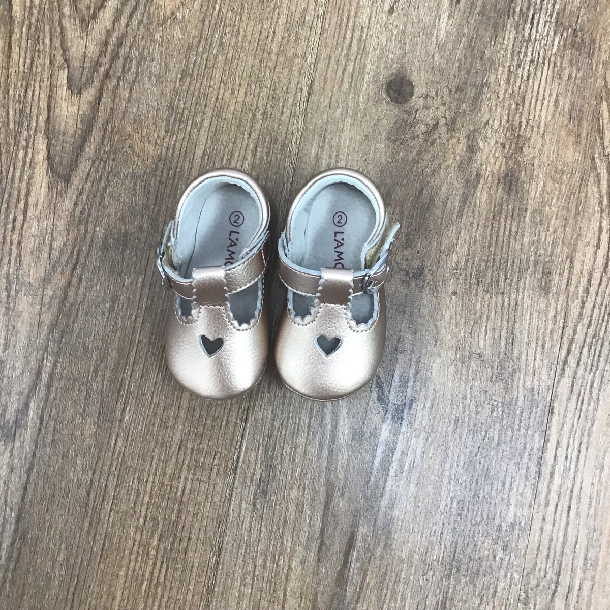 Kids Shoe Sizes 2 L'Amour Soft Side Leather Pink Shoes