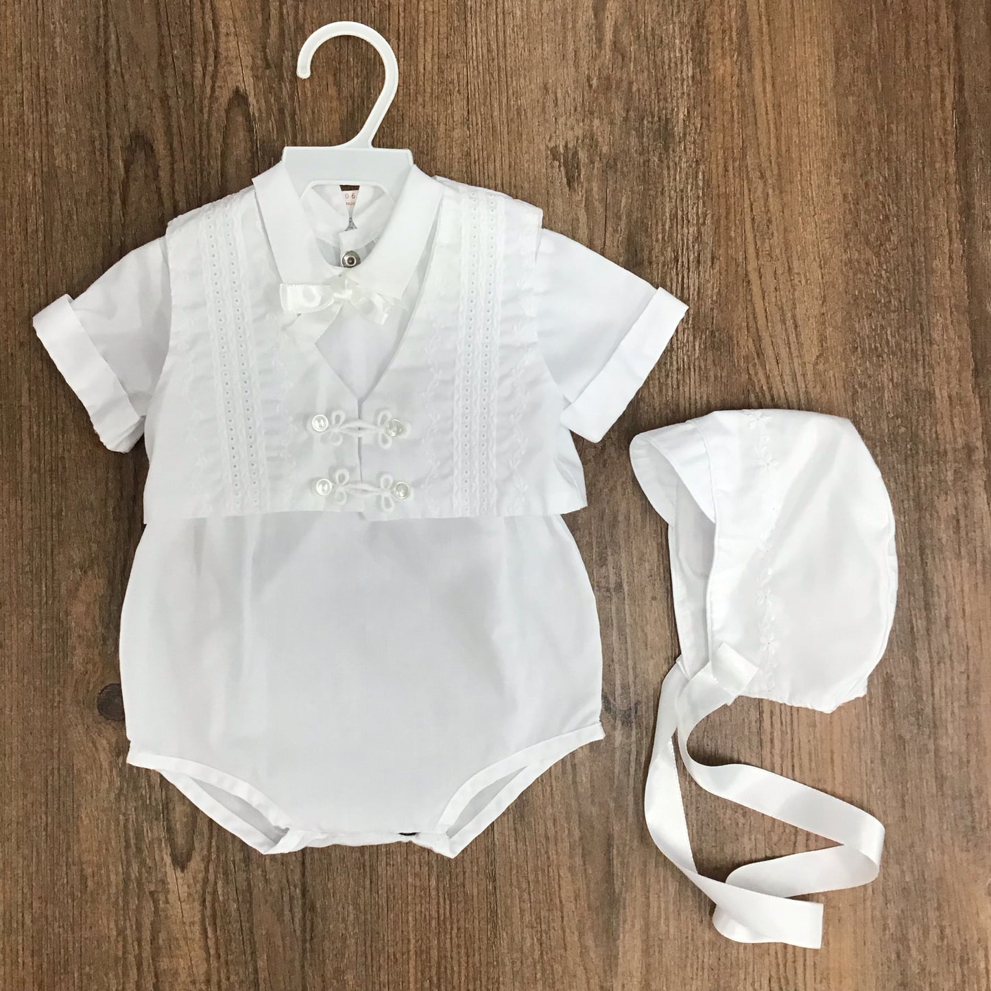 Infant Size 0-3 Month Vintage Madonna Christening Outfit 3 piece