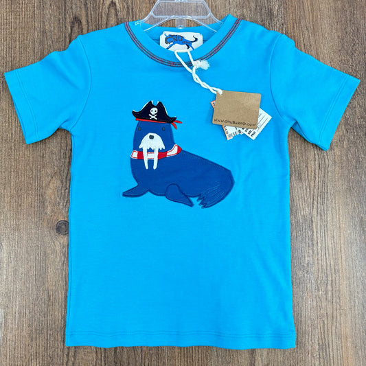 NEW Gnu Brand Kids Size 4/4T Pirate Walrus Tee Shirt