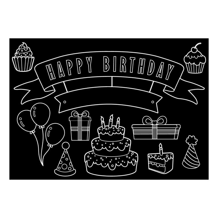 Happy Birthday Chalkboard Placemat