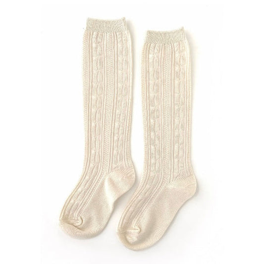 Vanilla Knee High Socks Size 4yr - 6yr