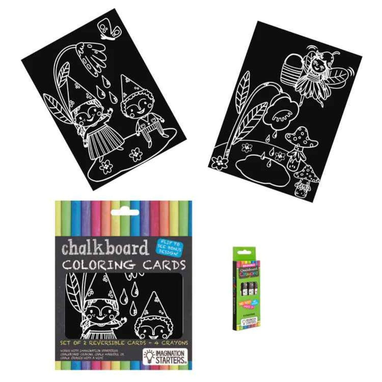 Chalkboard Coloring Set - Gnomes & Fairies