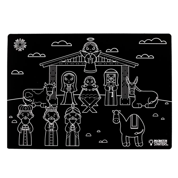 Chalkboard Placemat - Nativity Scene