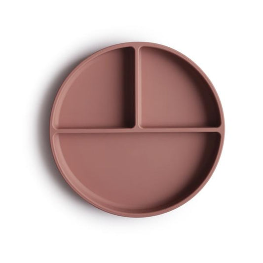 Mushie Silicone Suction Plate - Cloudy Mauve