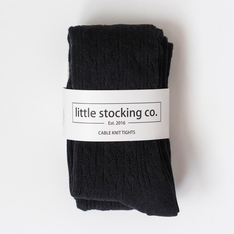 Cable Knit Tights Size 3yr - 4yr Black