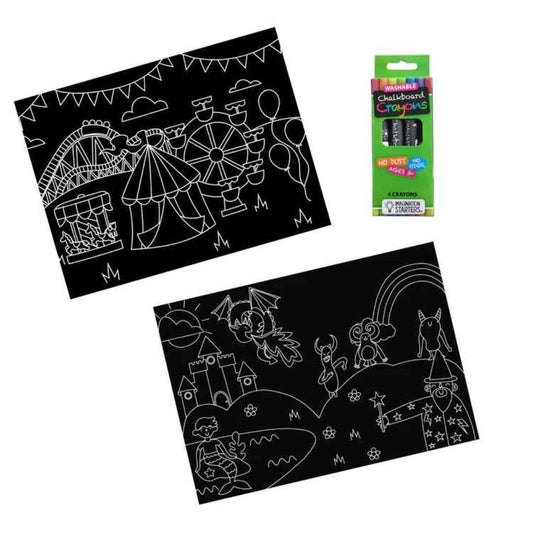Chalkboard Coloring Set - Carnival/Mythical
